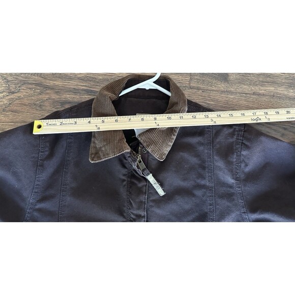 Berne Women’s Brown Duck Canvas Barn Coat Small Corduroy Collar Quilted Lining - Picture 5 of 9